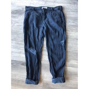 Free People Ripped Jean Dark Wash